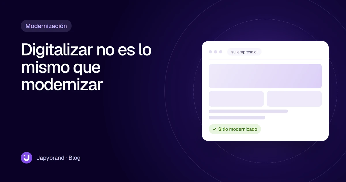 Digitalizar no es lo mismo que modernizar